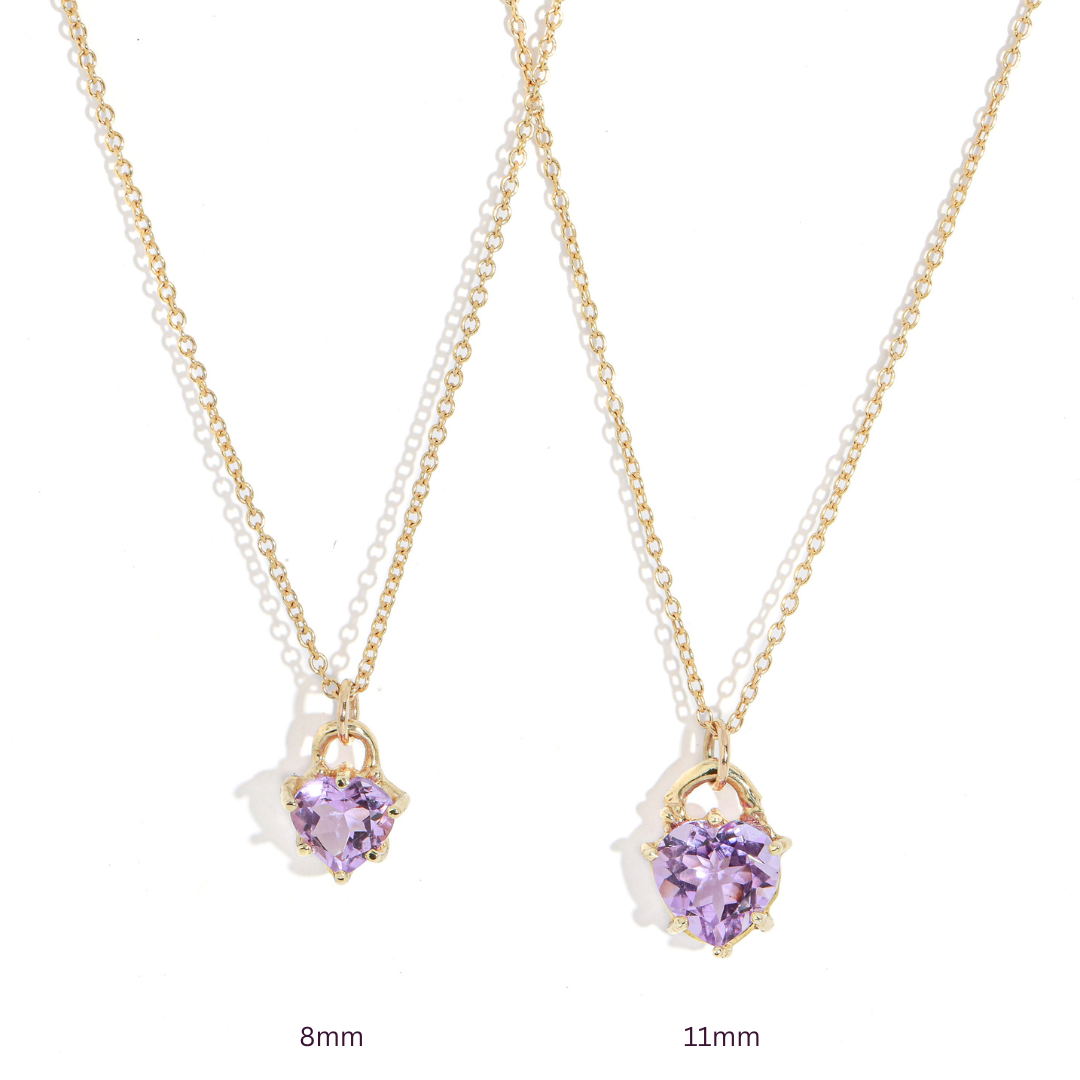 Mini Hold My Heart Pendant - Lilac