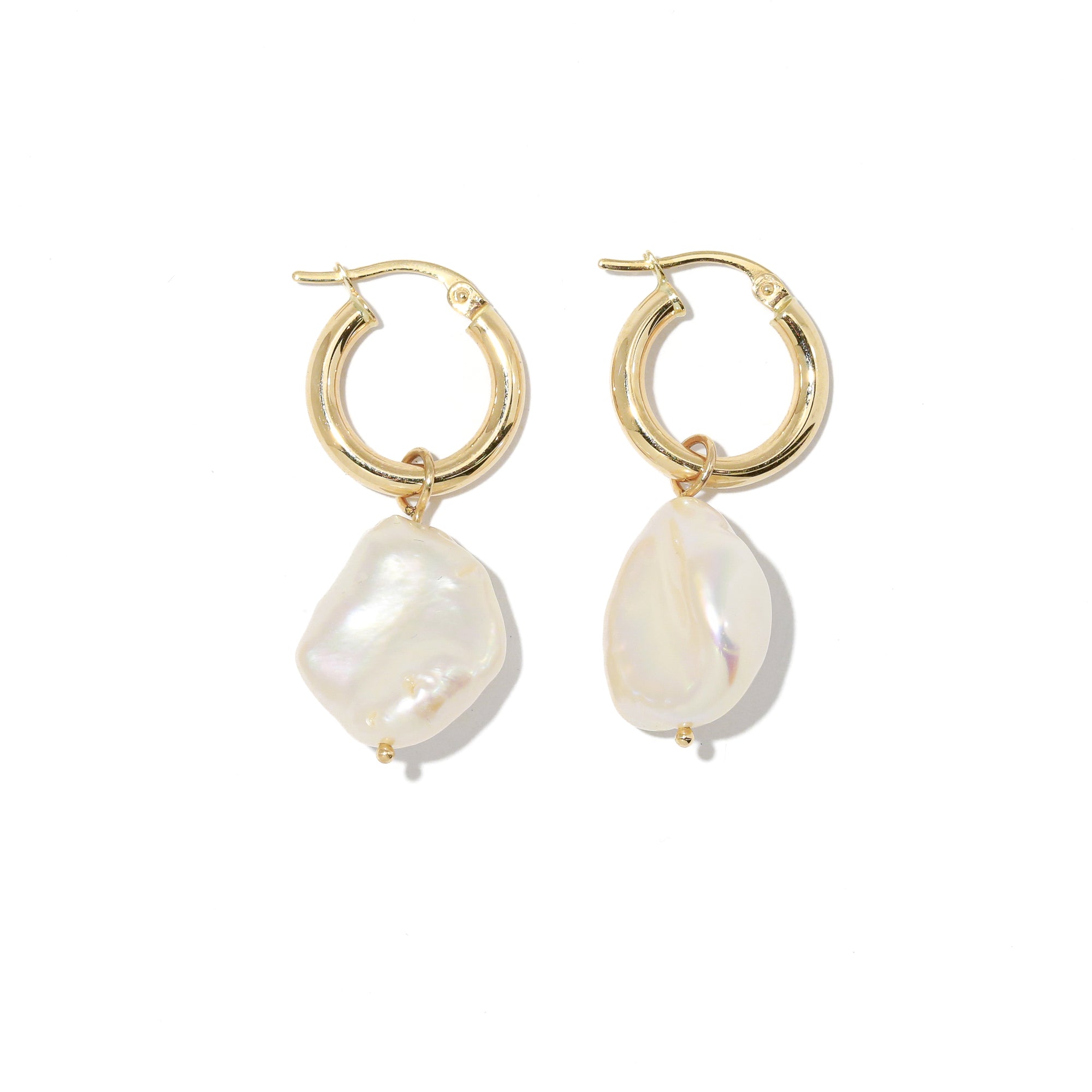 Neptunes Pearl Hoops Small