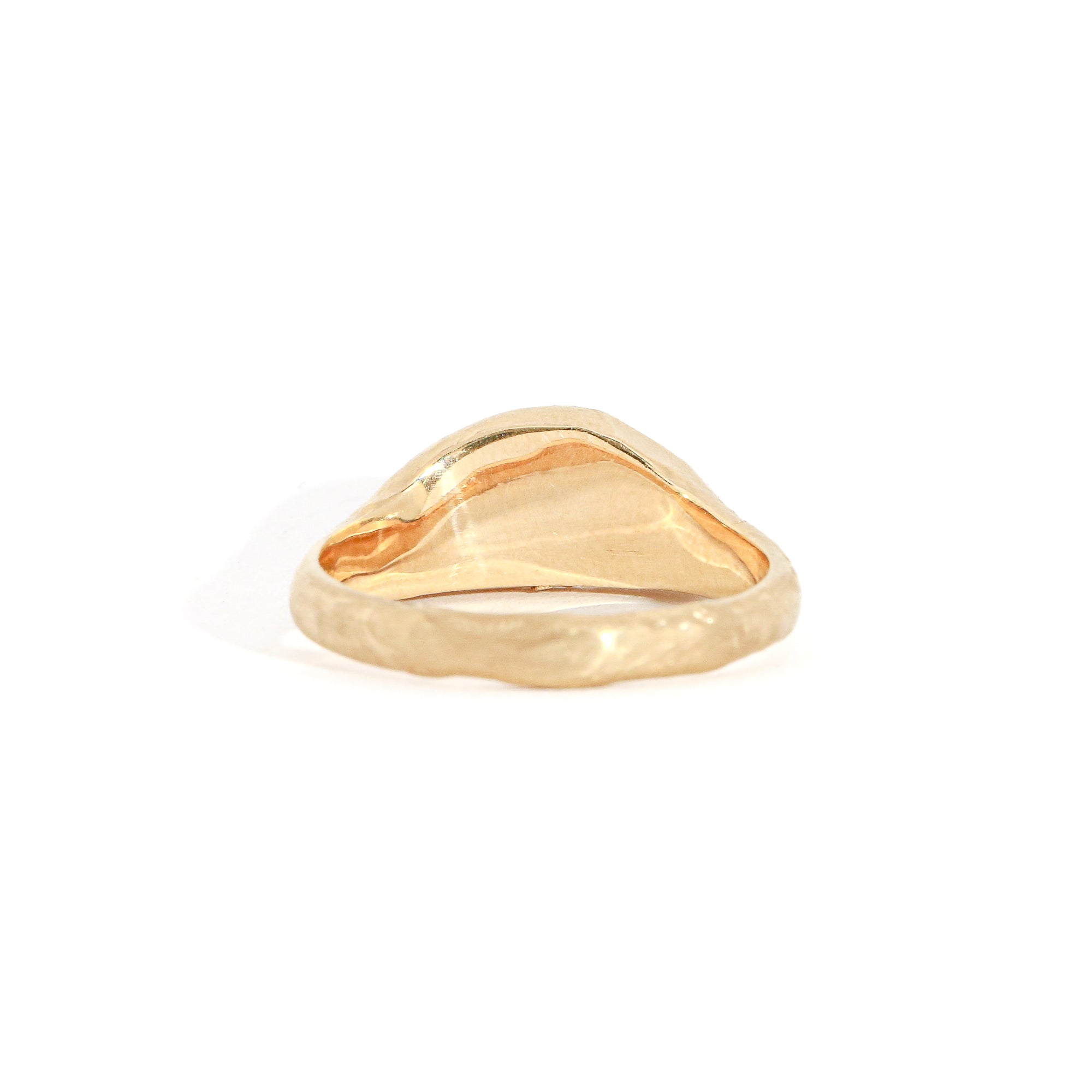 Crescent Yellow Sapphire Signet