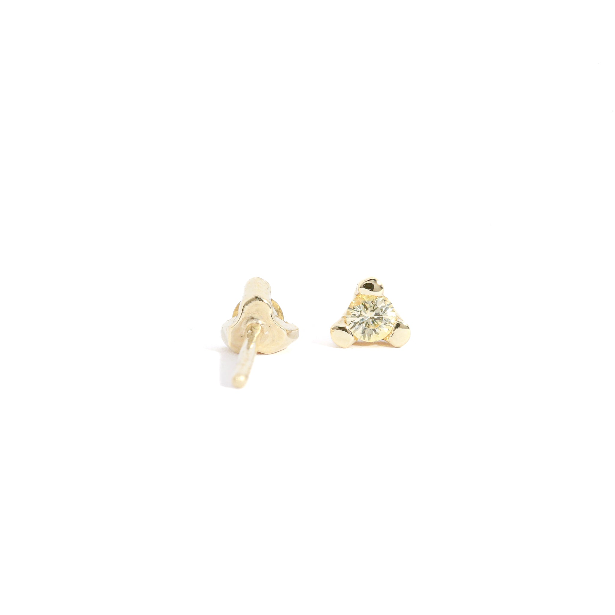 Eclipse Yellow Sapphire Studs