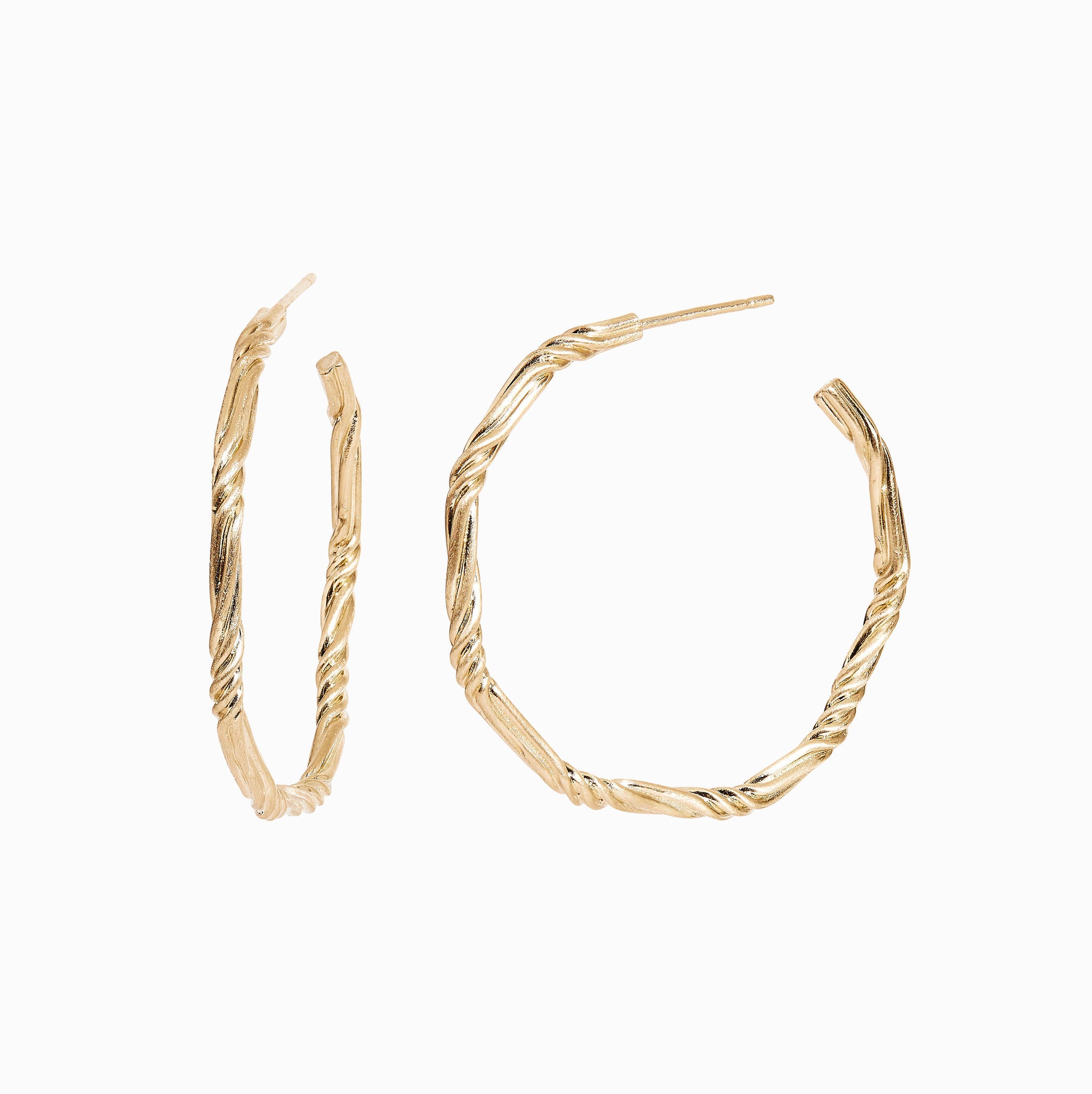 Golden Braid Hoops Large