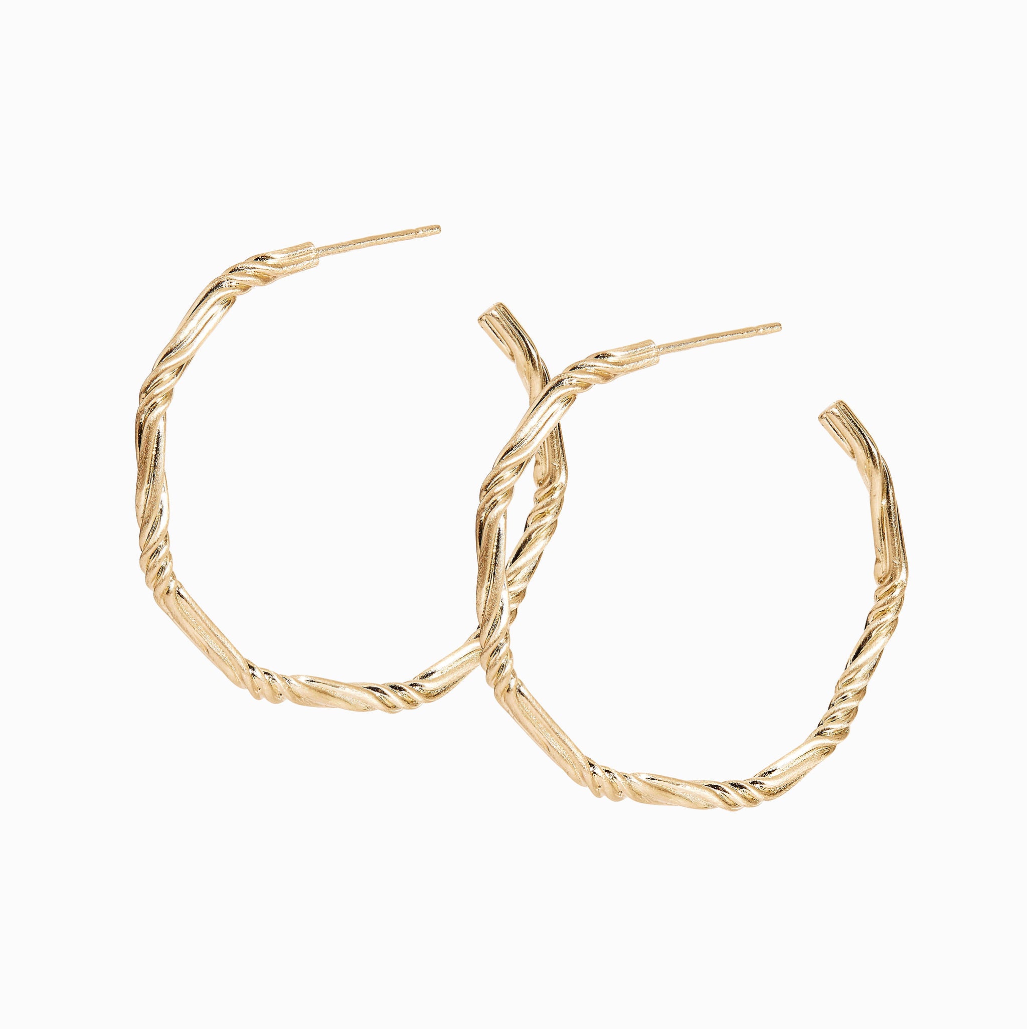 Golden Braid Hoops Large